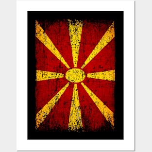 Macedonia Flag Women Men Children Macedonia Retro Vintage Posters and Art